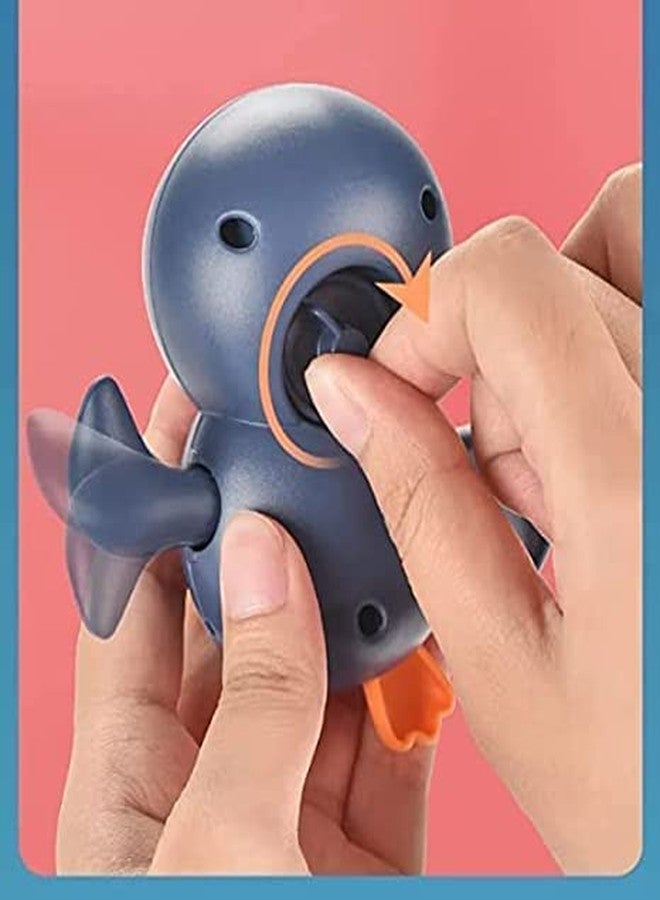 Fruhrer ألعاب استحمام لطيفة على شكل سلحفاة/بطريق/قارب للأطفال الصغار، ألعاب عائمة تعمل بالزنبرك للأطفال من عمر سنة إلى 3 سنوات، ألعاب مائية لحوض الاستحمام للأطفال حديثي الولادة، ألعاب حمام سباحة للأطفال في مرحلة ما قبل المدرسة (متعددة الألوان) (بطريق، 3) - Image 3